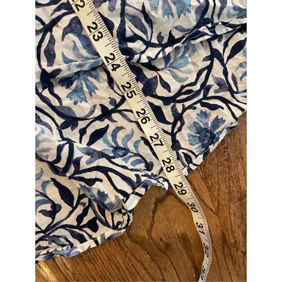 H&M blue floral tunic blouse size 12 - Picture 7 of 8